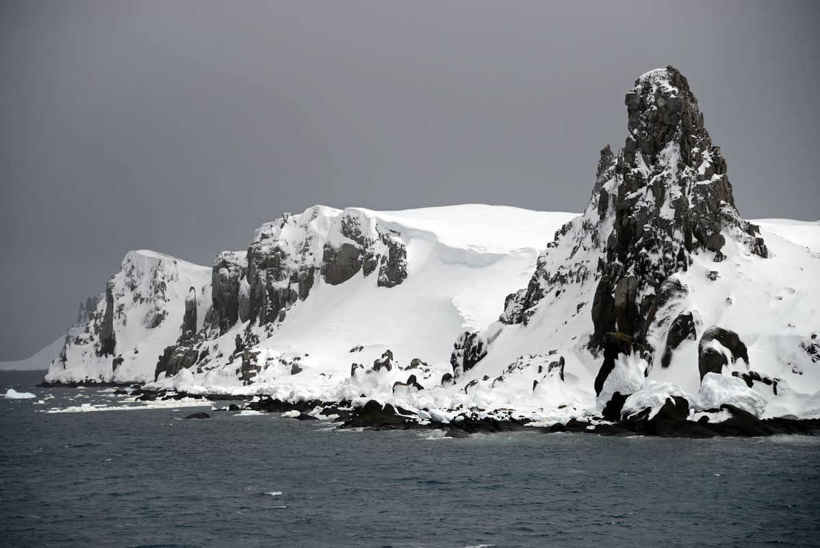 01B Sailing By The Cliffs Of Island Next To Aitcho Barrientos Island In South Shetland Islands From Quark Expeditions Antarctica Cruise Ship